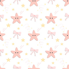 seamless baby pattern with stars 