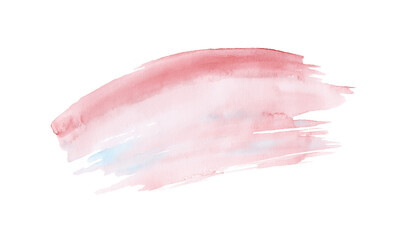 Baby Pink watercolor brush stroke on an isolated background 