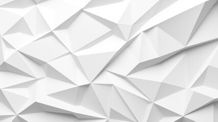 Fototapeta premium Abstract white geometric triangular background design