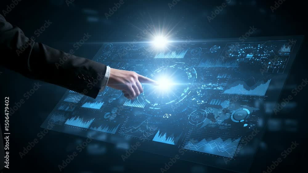 Poster interactive data visualization on a digital interface