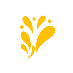 orange splash vector