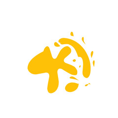 orange splash vector