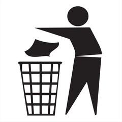 trash can icon vector