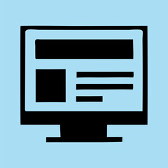 Simplified Webpage Layout Illustration &ndash; UI Design Concept