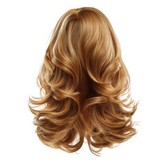 Naklejka premium Gorgeous Curly Golden Blonde Wavy Hair on a white background.