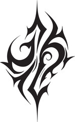 Tribal Tattoo Design with Abstract Flowing Patterns