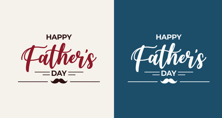 Happy Father's Day Elegant Script Typography Design

