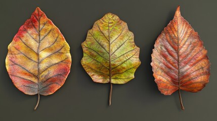 Fototapeta premium Three-dimensional, artistic leaves. 