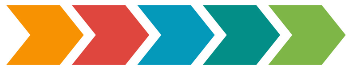 Arrows workflow steps. Global business process graph,　Arrow timeline vector infographic chart illustration