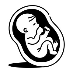 A drawing style icon of fetal 
