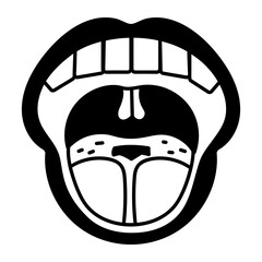 A drawing style icon of epiglottis
