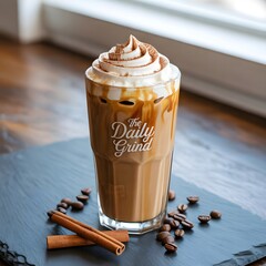 cup of cappuccino, vanilla milkshake, whipped cream, colorful sprinkles, pink background, sweet dessert, iced drink, cold beverage, summer drink, milkshake glass, chocolate syrup, birthday milkshake, 