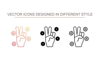 Good vibes icon design with white background stock illustration