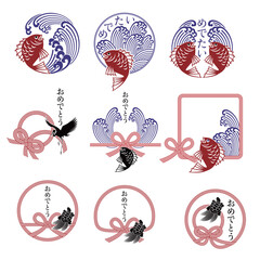 A popular frame for Japanese celebrations.,