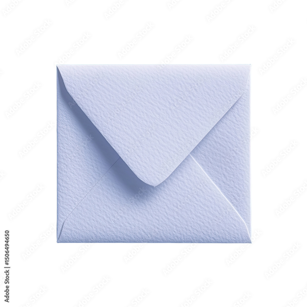 Aufkleber folded square envelope in soft blue color, featuring textured surface that adds touch of elegance. t