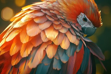 Fototapeta premium Closeup colorful parrot