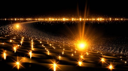 Abstract light wave background.Based on Generative AI