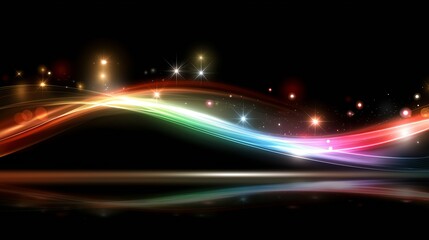 Abstract light wave background.Based on Generative AI