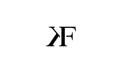 KF initial letters, monogram logo