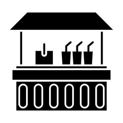 beach bar solid icon	