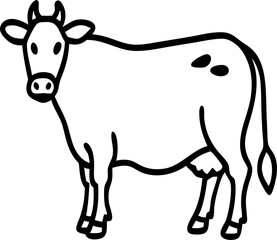 cow cartoon isolated on white