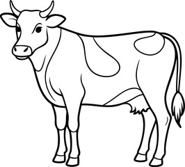 cow on a white background