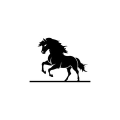 horse silhouette vector illustration