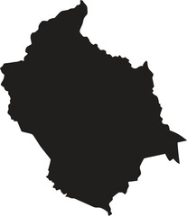 Bolivia black map silhouette vector style with white background