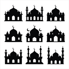 Taj Mahal vector illustration silhouette landmark design for architecture and travel icons