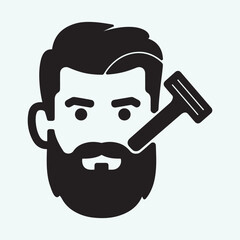 Beard Grooming Essentials Vector Illustration.