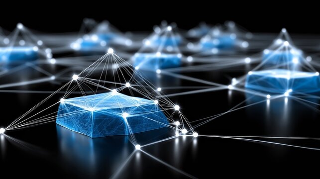 Network digital technology background, ai data 01 computer code binary, connection of internet of things, 3d illustration background, future of deep learning, grid area ofserver online - Powered by Adobe