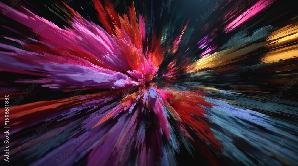 Poster ethereal futuristic memory shards drifting through swirling time vortex with soft neon pastels blend
