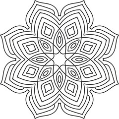 Beautiful and unique balck and white mandala design. Black and white mandala on white background. Vector illustration mandala design.