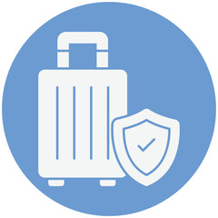 Luggage insurance :Vector Icon which can easily modify or edit