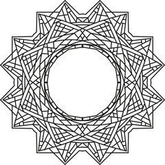 Beautiful and unique balck and white mandala design. Black and white mandala on white background. Vector illustration mandala design.