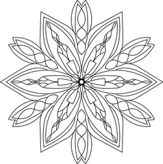 Beautiful and unique balck and white mandala design. Black and white mandala on white background. Vector illustration mandala design.
