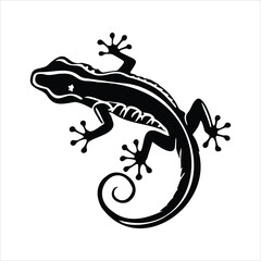 Lizard isolated on white background vector illustration of reptile wildlife icon design
