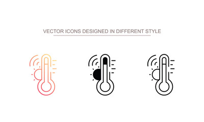 Temperature Sensor icon design with white background stock illustration