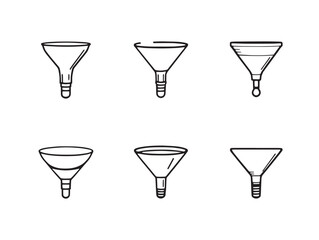 Modern funnel line art concept for lead conversion