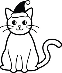 christmas cat with hat (1).eps