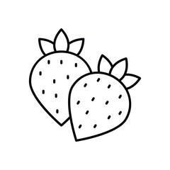 Strawberry Vector icon