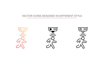 Motion Sensor icon design with white background stock illustration