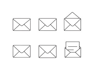 Bicycle with envelope icon line vector drawing