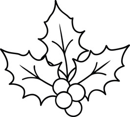 holly leaves   berries (2).eps
