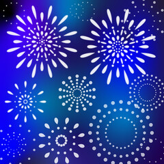 打ち上げ花火のイラスト