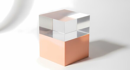 Obraz premium Geometric Cube Sculpture Artwork