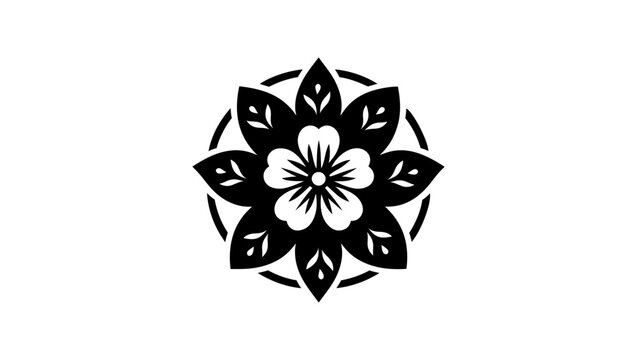WATER COLOUR FLOWER, BLACK FLOWER, FLOWER ICON, FLOWER LOGO, LOGO VECTOR, LEAVES, flower, nature, vector, leaf, illustration, plant, floral, design, art, spring, MANDANA FLOWER