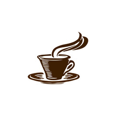Hot coffee cup with beans, a perfect vector icon for cafe drink design