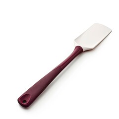 Fototapeta premium A spatula with a silicone head and a sturdy handle, ideal for cooking and baking tasks. on white background