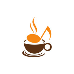 Coffee cup with steam, perfect vector icon illustration for a hot cafe drink or breakfast beverage